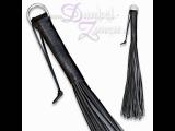 LEDERPEITSCHE 50CM - 48 RIEMEN ROBUST - Echtleder Peitsche schwarz oder rot