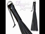LEDERPEITSCHE 50CM - 72 RIEMEN ROBUST - Echtleder Peitsche rot oder schwarz 