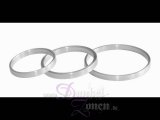 ALUMINIUM-RINGE SET SCHMAL - Genitalringe 3er Ringset 35 40 50 Set Metall Schmuck