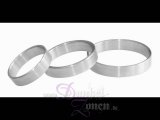 ALUMINIUM-RINGE SET BREIT - Genitalringe 3er Ringset 35 40 50 Set Metall Accessoire