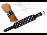 ARMBAND LEDER MIT NIETEN GESCHLOSSEN 3-REIHIG - Rock, Metal, Punk, Gothic, BDSM