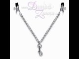 ABGREIF-KLEMMEN ABGREIFKLEMMEN - breit lang - mit Metall-Kette u. Karabiner