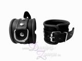 HANDFESSELN MIT D-RINGEN 6CM ECHTLEDER - schwarz rot blau oder braun - Hand-Fessel