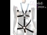 DAMEN BODY HARNESS - aus echtem Leder - Körper-Geschirr Bodyharness Zaumzeug