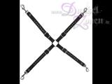 UNIVERSALGURT VERBINDUNGS-GURT *HOGTIE* - 35-60cm verstellbar - Lederkreuz schwarz