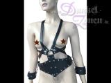 DAMEN BODY-HARNESS LEDER BODY - Echtleder Körper-Geschirr Bodyharness schwarz oder braun