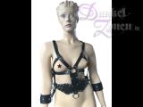 DAMEN BODY HARNESS LEDER BODY - Echtleder Körper-Geschirr Bodyharness Zaumzeug schwarz