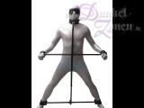PRANGER *ULTIMATE* - Metall Standpranger für Hals Hände Füße inkl. Lederfesseln