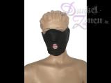 MASKE *HALF FACE OPEN MOUTH* SCHWARZ - Ledermaske mit Mundöffnung Halbmaske Sklavenmaske