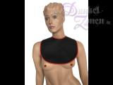 LÄTZCHEN LEDER-LATZ - weiches schwarzes Leder - Accessoire für Adult Baby Spiele