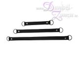 UNIVERSAL RIEMEN SET MIT O-RINGEN - schwarze Leder Gurte - 10 cm + 15 cm + 25 cm