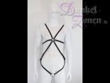HERREN RIEMENBODY *SLIM STAR* MIT GENITAL-RING - Leder Harness Körpergeschirr Zaumzeug