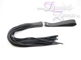 RIEMEN-PEITSCHE mit Schlaufengriff 50CM - robustes Leder schwarz - SM-Werkzeug