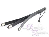 KLATSCHE 3-LAGIG - Leder Slapper schwarz mit Nieten - Schlag-Instrument