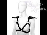 DAMEN HARNESS *GLADIATOR* - Echtleder Riemen BH + Schulter-Stücke Leder-Zaumzeug