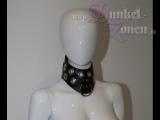 HALSKORSETT HALSKRAUSE - Halsfessel mit Ring und Nieten - Disziplinierung Slave Accessoire