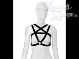 DAMEN BODY-HARNESS *ONYX* - schwarzes Leder Riemen-Zaumzeug Körper-Geschirr