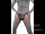 HERREN LEDER-SLIP *HARD SERIES* mit Metall-Schrauben sexy Lederslip - BDSM Fetisch Outfit 