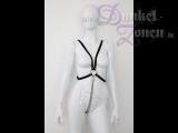 DAMEN LEDER KETTEN BODY *DOUBLE FETISH* - Leder Riemen Kreuz mit Schrittketten - BDSM-Outfit