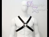 HERREN HARNESS *LUXURY* - Klassisches Leder Riemen Kreuz - BDSM-Outfit 