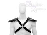 HERREN HARNESS *GLADIATOR* - Echtleder Riemen + Schulter-Stücke Leder-Zaumzeug