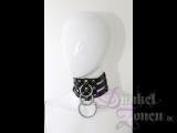 HALSBAND *3 RINGS* - Leder Hals-Band mit 3 O-Ringen BDSM Accessoire Outfit