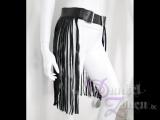 DAMEN ROCK *FRINGE* - Fransen Rock aus echtem Leder - Riemenrock Skirt