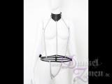 DAMEN BODY-HARNESS - Leder + Ketten Version - Körper-Geschirr Riemenbody Zaumzeug