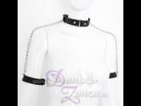HALS- OBERARMFESSEL + KETTEN - Halsfessel Armfesseln - BDSM Fetisch Bekleidung Outfit