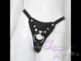 LUXUS-SLIP 2.0 - Leder-Slip Geschirr schwarz - verstellbar + 1 O-Ring