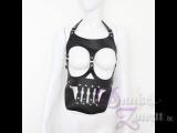 DAMEN BODY *SKULL* - sexy Leder Outfit schwarz oder rot - Fetisch Bekleidung