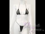 DAMEN BH-SLIP-SET OUVERT - sexy Leder Dessous schwarz oder rot - Frauen Fetisch Outfit 