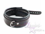 HALSFESSEL *PAINTED BLACK / DARK RED* 5CM LEDER - schwarz oder dunkelrot - Nahtfarbe Hals-Fessel