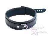 HALSFESSEL 4CM *VEGAN* - PU Kunstleder Hals-Band - schwarz
