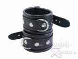 HANDFESSELN 4CM *VEGAN* - PU Kunstleder Hand-Fesseln - schwarz