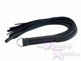 PEITSCHE *VEGAN* - PU Kunstleder - 24 Riemen - 45 cm - schwarze Riemenpeitsche