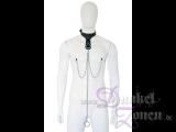 HERREN KETTEN-GESCHIRR *GENTLEMAN* Halsband Brust-Klammern Penis- Hoden-Ringe