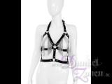 DAMEN CHAINS HARNESS *MADAME* - Schwarzes Ketten Leder Riemen Oberkörper-Geschirr