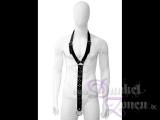 HERREN KÖRPER RIEMEN - Harness Lederriemen mit Ring + Ziernieten - Men-Outfit