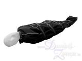 BODYBAG *LUXURY* - stabiles reißfestes PE + Ledergurte - Body-Bag Schlafsack - Fetisch Bondage BDSM