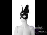 LEDERMASKE *RABBIT* - schwarze oder rote Hasen Petplay Leder-Maske - Echtleder