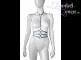DAMEN HARNESS *HOLOGRAPHIC* PVC schimmernd schillernd - BDSM Fetisch Mode Outfit