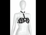 DAMEN BH *CAGE* - aus echtem Leder - Gothic BDSM Büstenhalter Käfig Riemen-BH Outfit