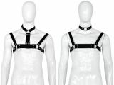 HERREN HARNESS *2 WAYS VEGAN* - Kunstleder Brust Gurt Riemen Zaumzeug - BDSM-Outfit