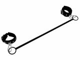 SPREIZSTANGE 60cm aus Metall mit O-Ringen Leder-Handfesseln - Spreiz-Stange - Fesselspiele