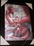 EFFEKTBILD DRACHEN 3 in 1 - hoch - Fantasy Deko Wechselbild Wackelbild Kippbild