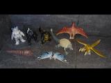 GODZILLA - MINI-FIGUREN SET - Kaiju 8 Stück Monster Set - Mecha Angilas Rodan Mothra Raupe