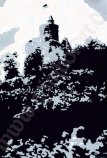BURGRUINE 02 - Landschaft von Grimboldtt in schwarz, grau, weiß