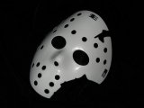 JASON VOORHEES HOCKEY MASKE WEISS - Damage Design - Horror Killer Slasher aus Freitag, der 13.