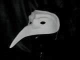 MASKE - Schnabelmaske - Venezian - Plastik - weiß - Venedig - Maskenball